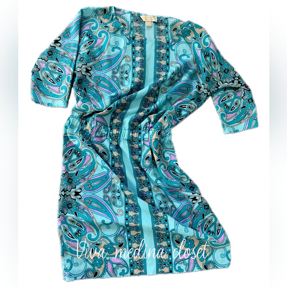 🔴SOLD 🎉🩷Host Pick🩷🎉Michael Kors Paisley Dress blue multicolored
